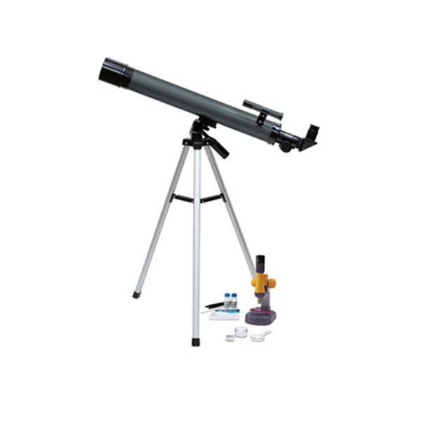 150x Metal Telescope & 400x Plastic Microscope Set