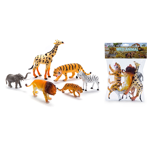 3.5"-8" pvc wild animals