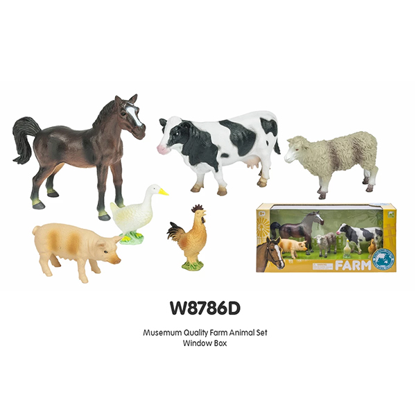 Musemum Quality Farm Animal Set Window Box